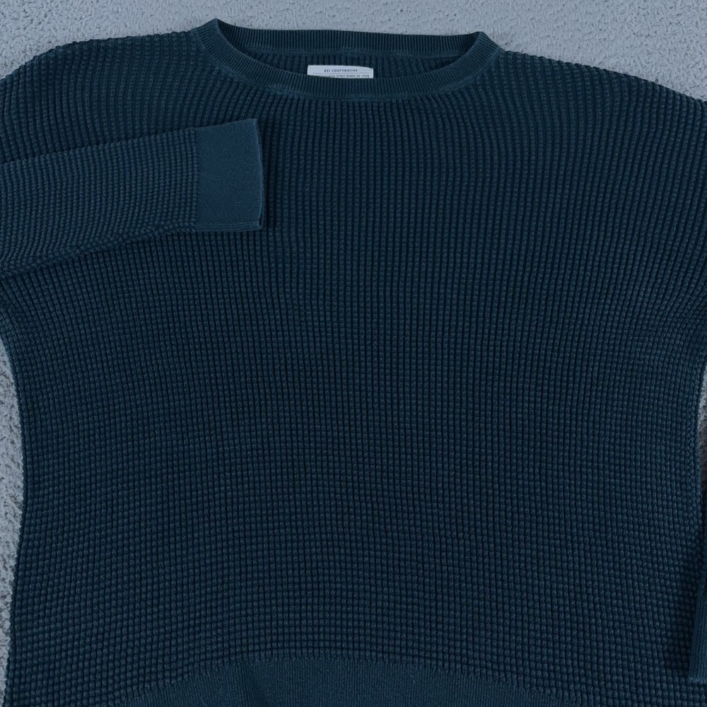 REI Co-op Sweater Mens XL Green Wallace Lake Waffle Knit Thermal Pullover Cotton